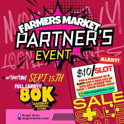 001 FARMERS MARKET Partner’s Event return on SEPT 15TH (Read Description)